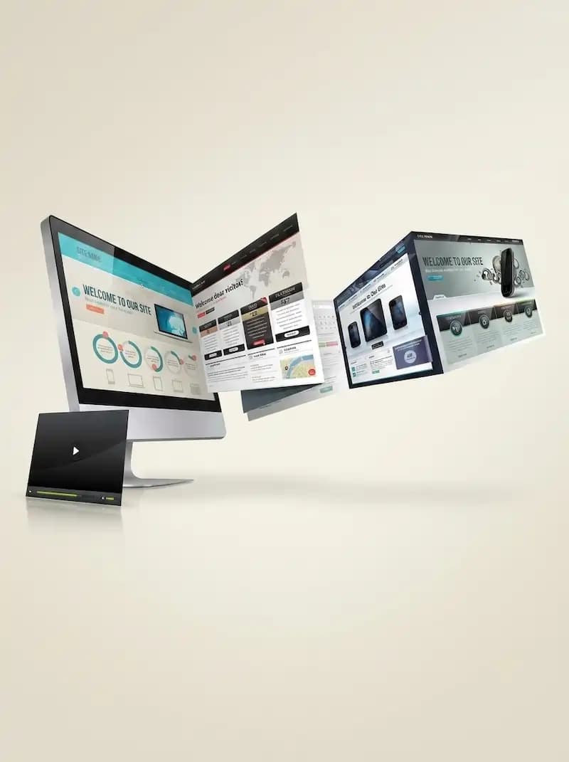 Illustration representing a modern corporate website experience